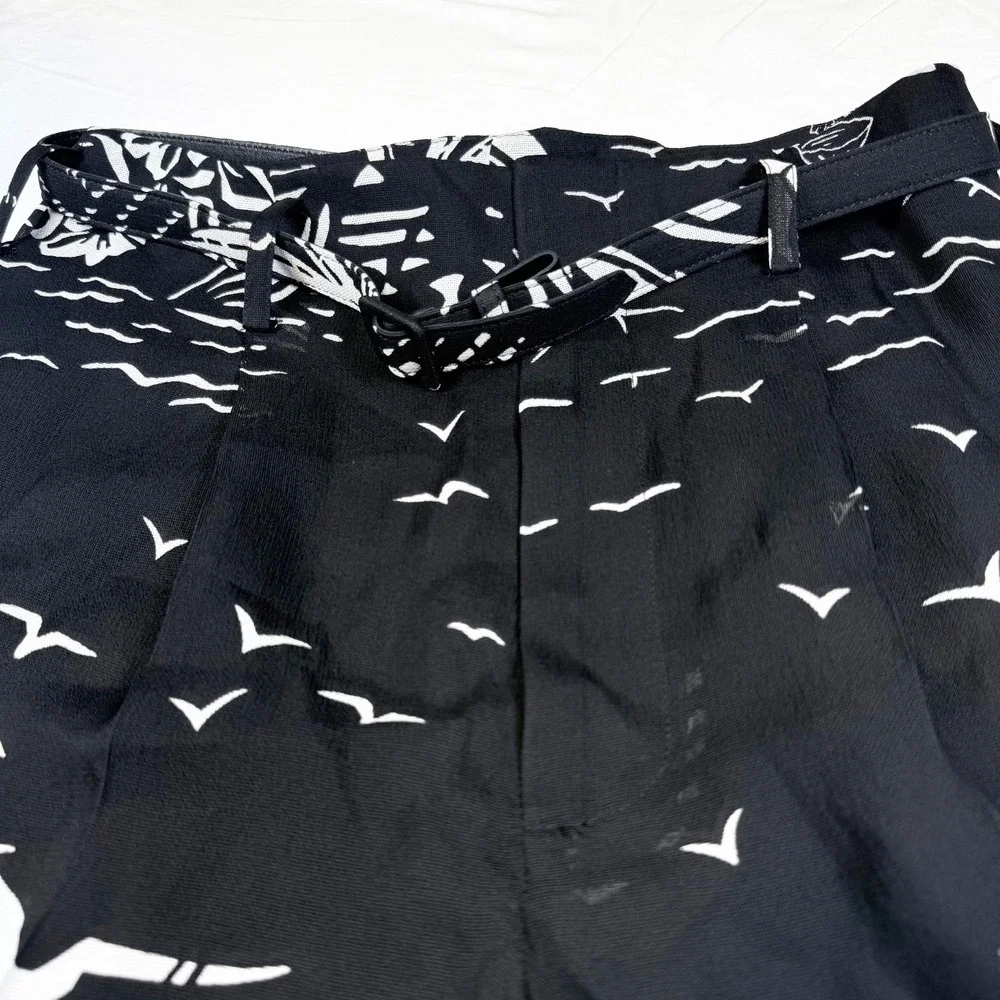 Ralph Lauren Purple Label Keri Beach Print Silk Gauze‎ Shorts Women's Size Small